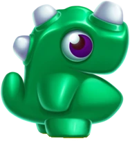 Green Dino: Green with envy. He's an Envyosaurus.