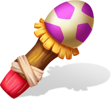 Dino Egg Brush: A dinosaur egg, brought from millions of years ago to the present, just to be used as a decoration on top of this paintbrush, nest and all.