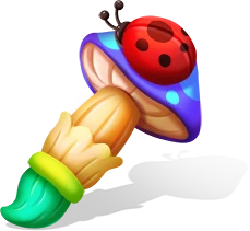 Mushroom Ladybug Brush: Once used as an umbrella for a fairy, this brush comes with an added bonus of the fairy's pet ladybug. What a deal!
