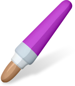 Rounded Purple Brush: Does NOT taste like grapes.