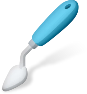 Trowel: Recycled from an old construction site.