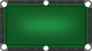 Dark Green Pool Table: The old classic.