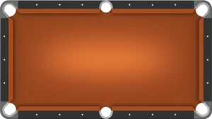 Orange Pool Table: Definitely not stained from orange juice.