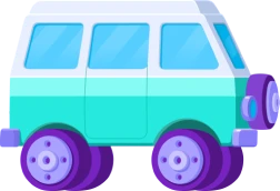 Cyan Van: Transform your typing journey into a road trip full of fun and excitement!