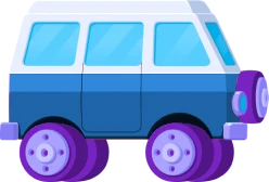 Blue Van: Blends in with the ocean a little, although probably best not to test it as this van does not float.