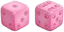 Sakura cherry-blossom dice skin