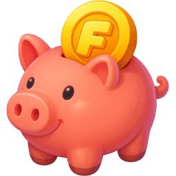 Foony piggy bank icon