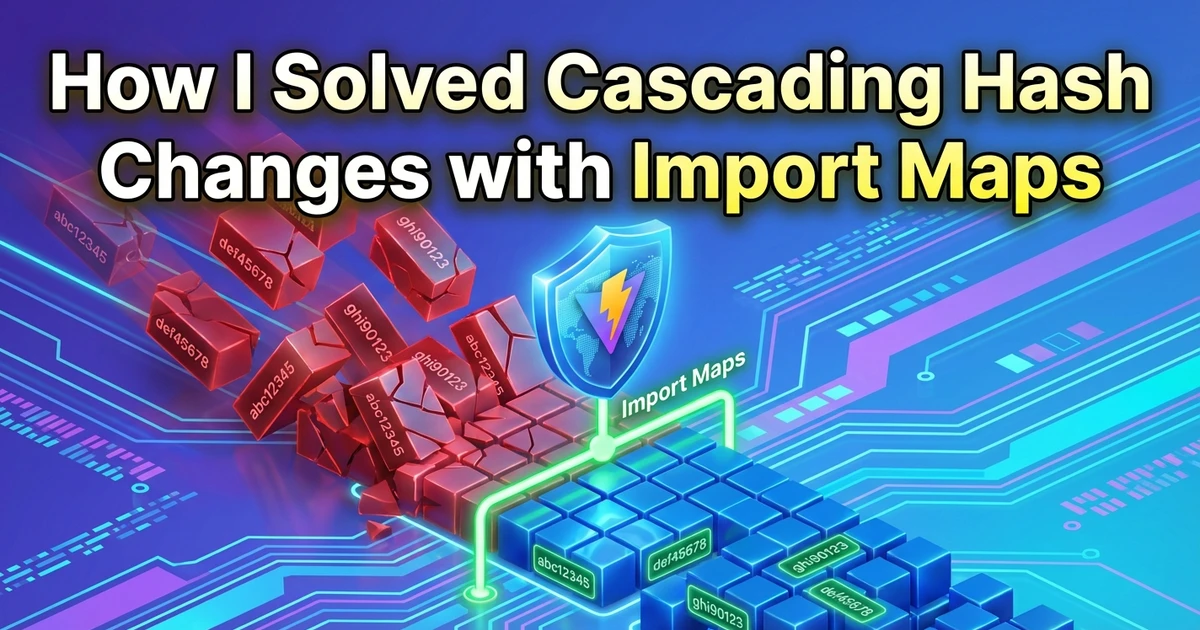 Sådan løste jeg kaskaderende hash-ændringer med Import Maps